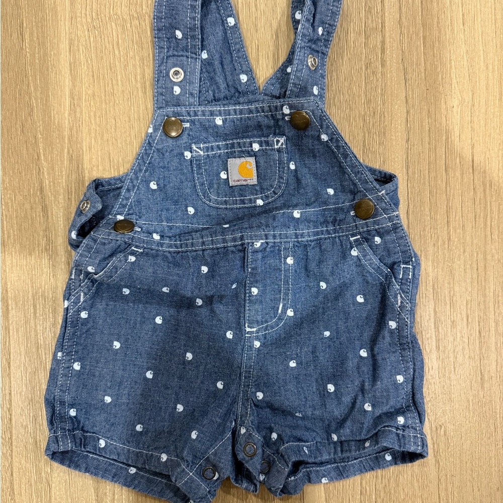 Carhartt Kids Blue Overalls with White Patterns